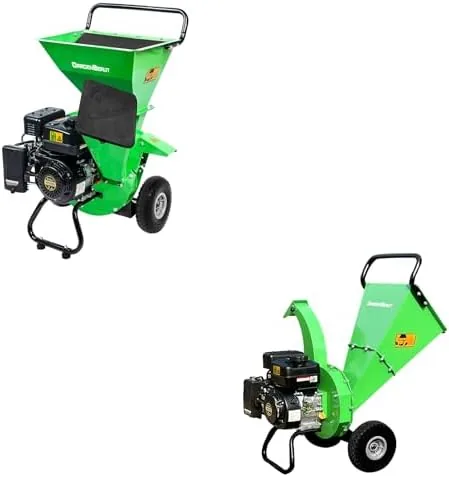 gardenbeaut wood chipper shredder mulcher heavy duty compact rotor assembly design 3 inch max capacitygas powered